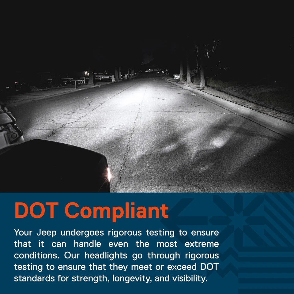 Faros LED negros DOT 7" HALO DRL para Jeep Wrangler JK TJ LC CJ accesorios Foto 4 de 4