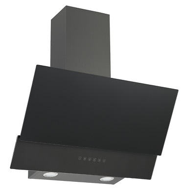Dunstabzugshaube Schräghaube Kopffrei 90 cm Black Steel Schwarz Respekta