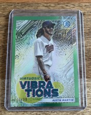 2022 Bowman Virtuosic Vibrations Green Refractor /99 Austin Martin #VV-5