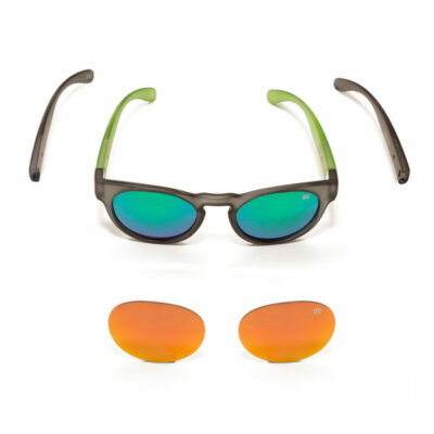 Bloovs USA Sunglasses - Custom Mandarin / Lens Color: Black Chartreuse