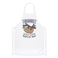 Beware VerrüCkte Faultier MäDchen Koch SchüRze Lustiger Witz Tiere Faul Kochen