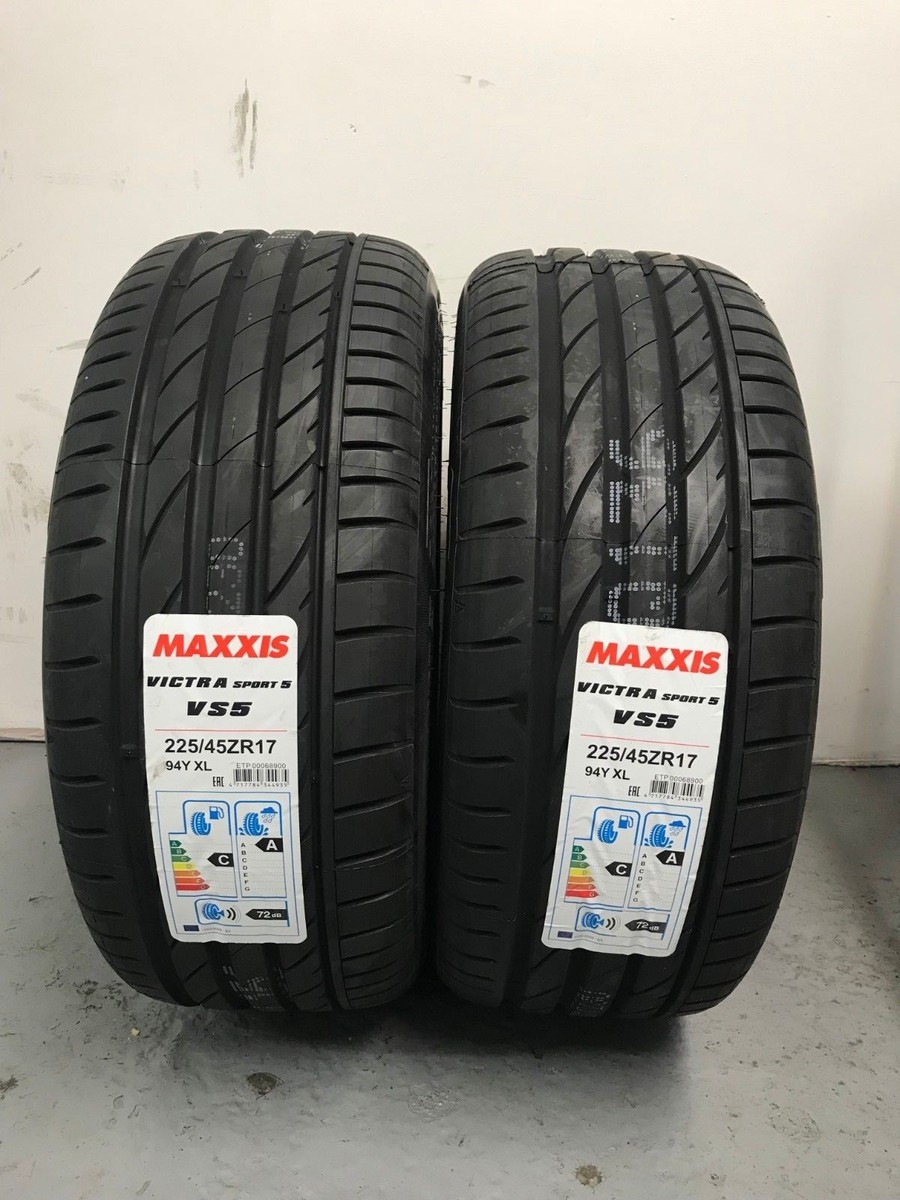 2 x 225/45 ZR17 Maxxis Victra Sport 5 VS5 94Y XL 225 45 17