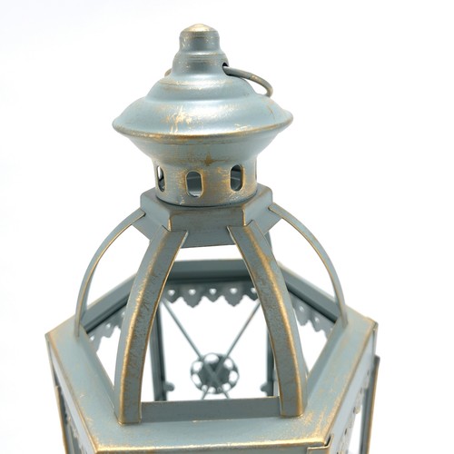 Vintage Candle Holder Glass Windproof Wind Lamp Garden Decoration Lantern - Picture 26 of 36