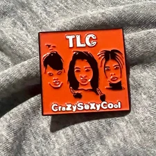 TLC enamel Pin Lapel Crazy Sexy Cool Album Cover - No Scrubs - 90s rnb left eye