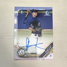 Antoine Kelly 2019 Bowman Draft 1st Chrome Auto #CDA-AK Milwaukee Brewers