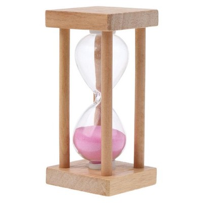 5 Minuten Holzrahmen Hourglass Sandglass Sand Timer Uhr Desktop Dekor