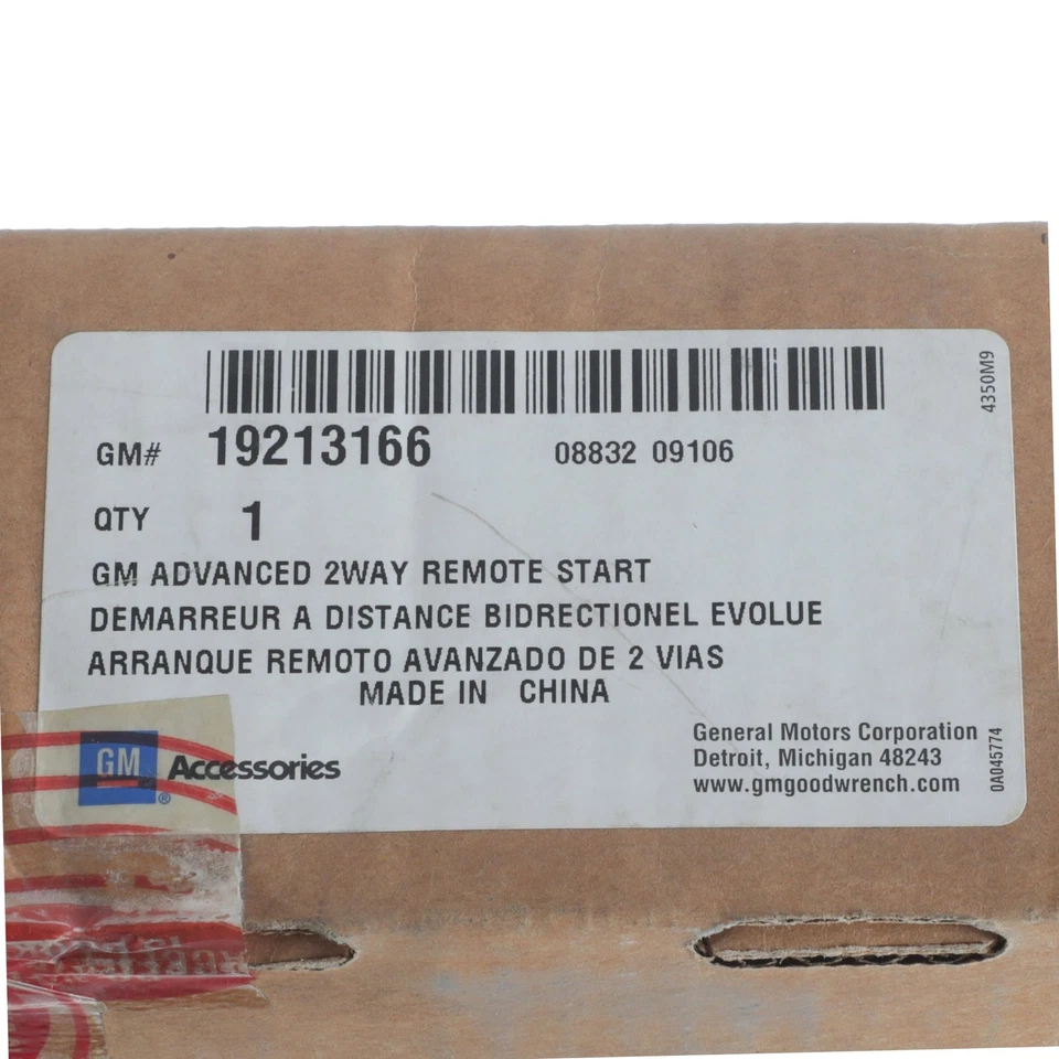 Genuine GM 2007 Sierra Silverado 2-Way Advanced Remote Start System 19244154 - Image 4 of 4