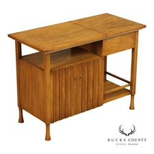 John Widdicomb Mid Century Modern Walnut Bar Cabinet