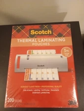 Scotch Letter Size Thermal Laminating Pouches 3 mil 11 2/5 x 8 9/10 200 per Pack