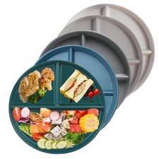 RUIBOLU Unbreakable Divided Plates 5PCS for Kids Adults, Compartment Plate, Ligh