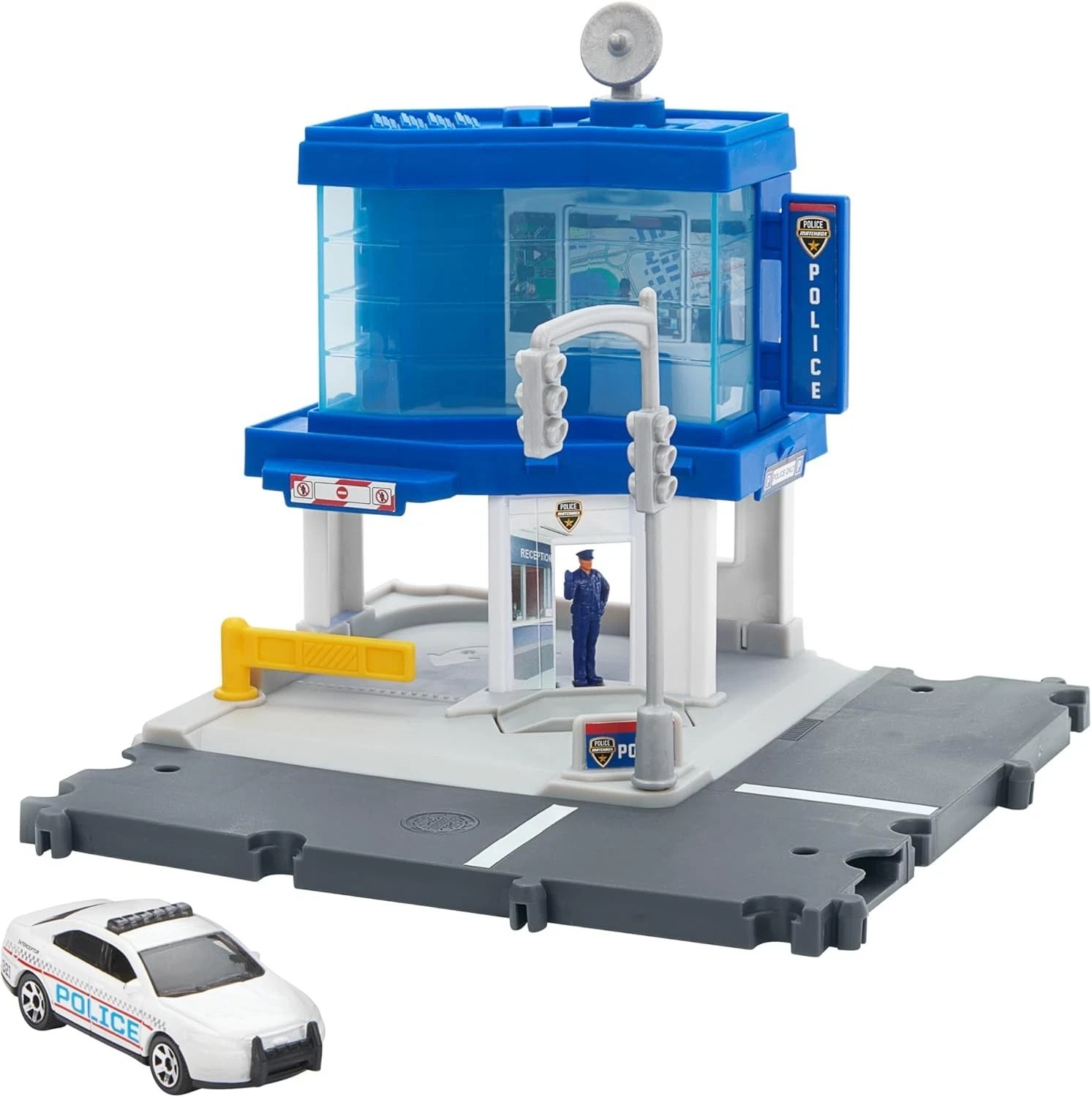 Matchbox Action Drivers Police Traffic Center Ford Police Car 1:64 Scale Playset