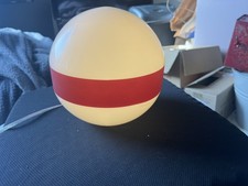 Philips Myliving Table Lamps - red round vintage pair RARE globe