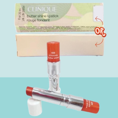 BUTTER SHINE BY CLINIQUE 409 AMBROSIA LIPSTICK 0.14 OZ LOT OF 2