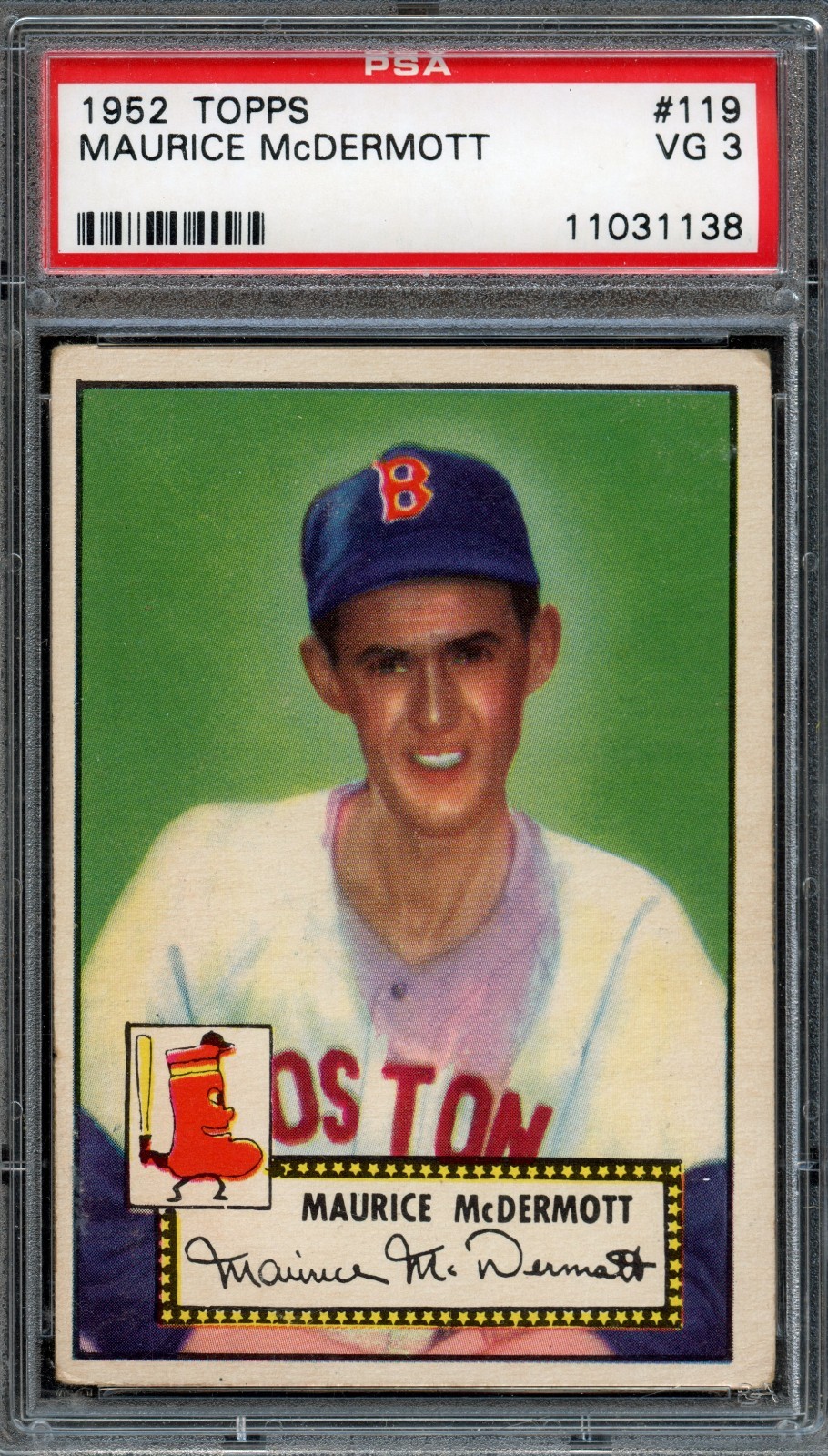 BB - 1952 Topps - #119 - Maurice McDermott - PSA 3 - VG