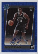2021 Donruss Rated Rookie Choice Blue Signatures 45/49 Day'Ron Sharpe Auto 1k4m