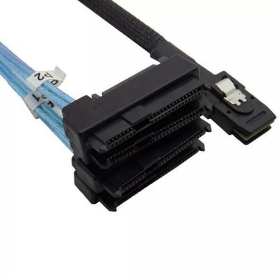 Mini SAS 36P SFF-8087 to 4 SFF-8482 Connectors With SATA Power Cable 3FT 1M US *