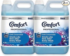 Comfort Professional Fresh Fabric Softener 2x4.8L 480 Washes Long-Lasting