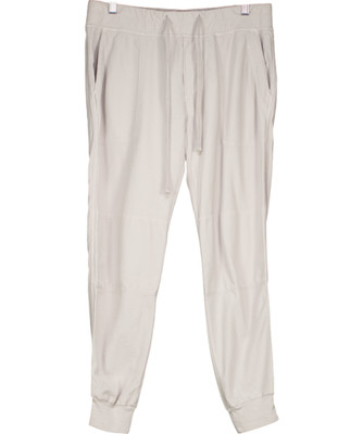 James Perse Hose Grau Baumwolle Kordelzug UK M