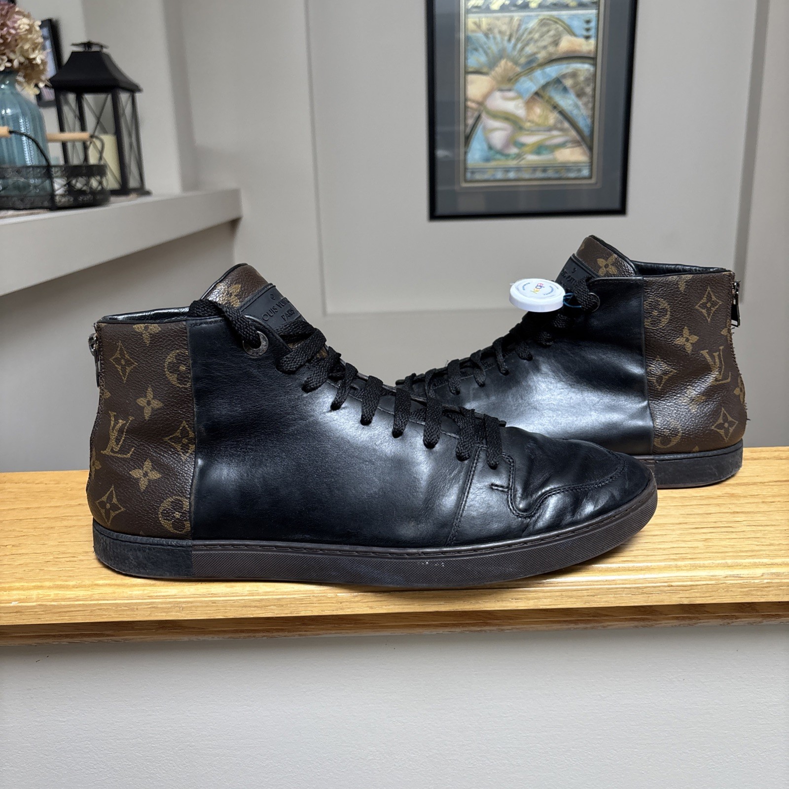 Louis Vuitton Split Monogram Leather High Top Sne… - image 1