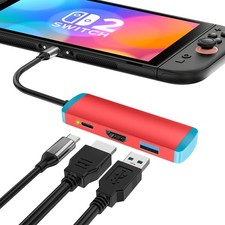 USB C to HDMI Adapter for Switch 2,Replacement Official Normal Model, Red