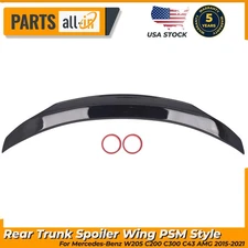 For Mercedes Benz W205 C200 C300 C43 AMG 15-21 Rear Trunk Spoiler Wing PSM Style