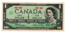 CANADA - BANCONOTA DA 1 DOLLARO CENTENARIO CONFEDERAZIONE CANADESE DEL 1967