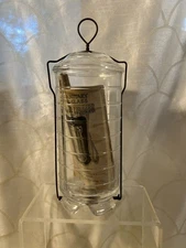 Antique The Sanitary Crystal Glass Ice Cream Freezer Jar 1902