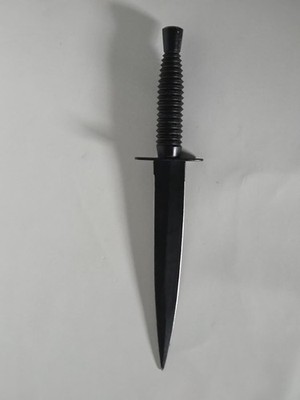 Commando Knife Double Edge Hidden Tang Black Aluminum Handle Dagger 7.5'' x 4.5''