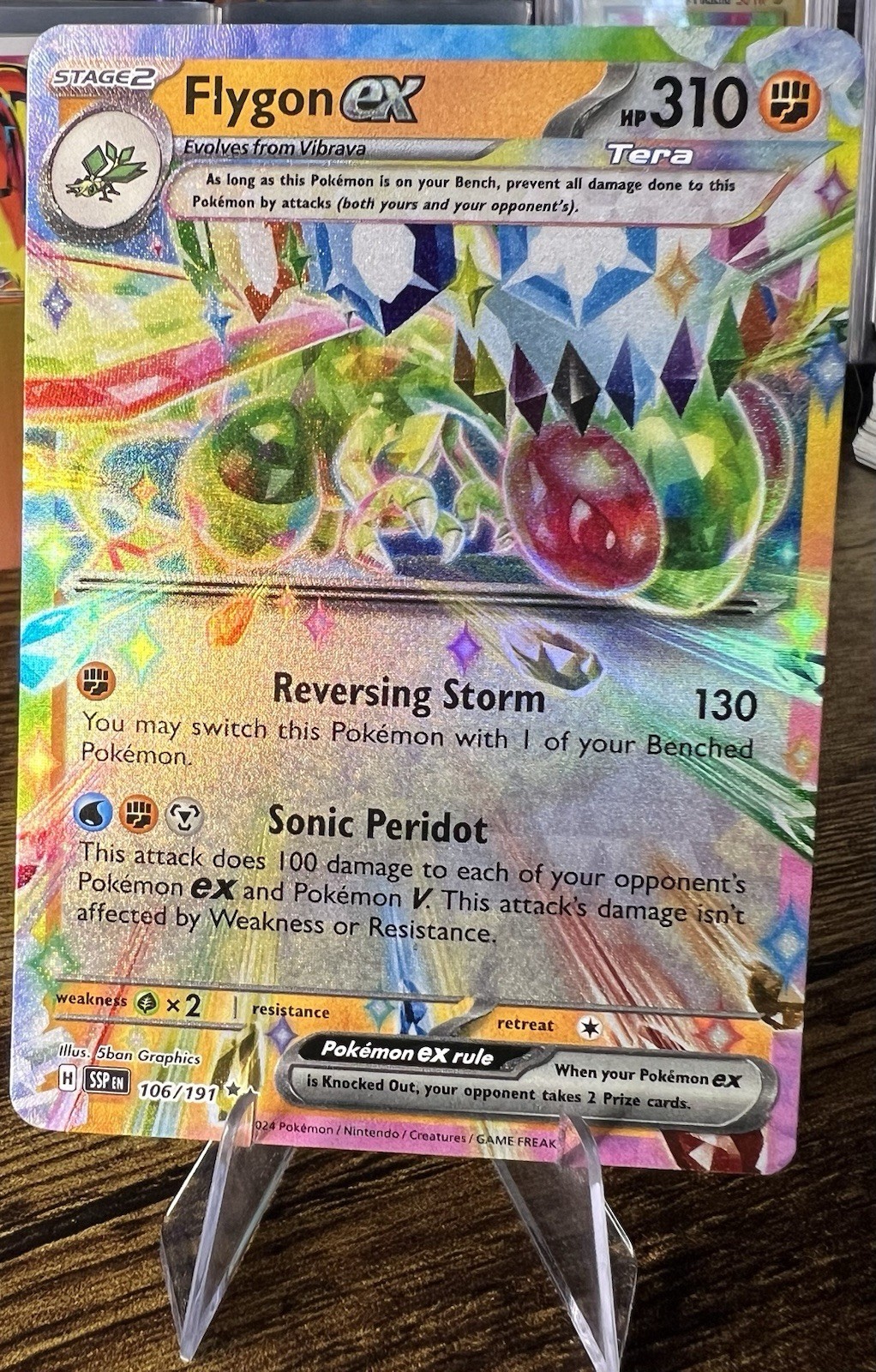 Flygon ex 106/191 NM Pokemon EN SV Surging Sparks