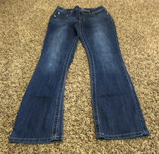 maurices Women's Blue Dark Wash Denim Bootcut Jeans Solid Regular Size 8
