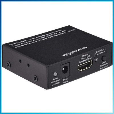 HDMI Audio-Extractor Konverter 4K@30Hz RCA SPDIF Schwarz für Fernseher