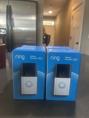 Ring Battery Doorbell Plus Security Camera Satin Nickel Brand New SEALED