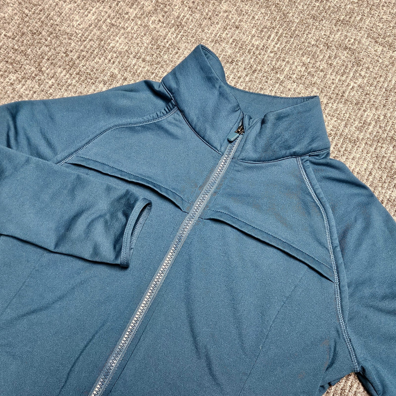 Fabletics Womens Full Zip Stretch Active Green Ja… - image 4