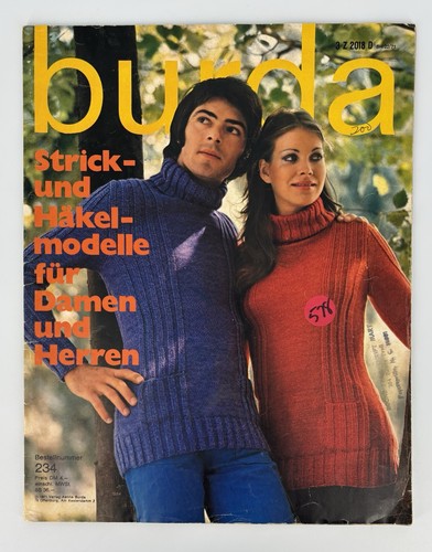 1971 BURDA Style German Knitting Crochet Magazine Includes Patterns Vintage