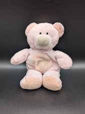 Vtg 2002 TY Pluffies Pink Tan Teddy Bear Baby Girl Floppy Plush TyLux Lovey