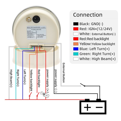 85MM Classical GPS Speedometer 0-160KM/H Gauge for Marine Boat Car Waterproof - Picture 15 of 16