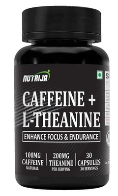 NutriJa Natural Caffeine 100MG Plus L-Theanine 200MG - 30 capsules