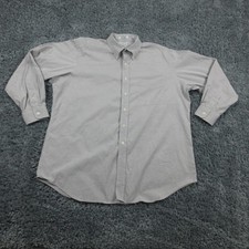 Paul Fredrick Shirt Mens 17.5 35 Button Down Oxford Long Sleeve Casual