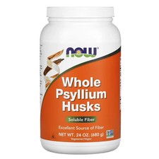 Now Foods Whole Psyllium Husks 24 oz 680 g GMP Quality Assured, Kosher, Vegan,
