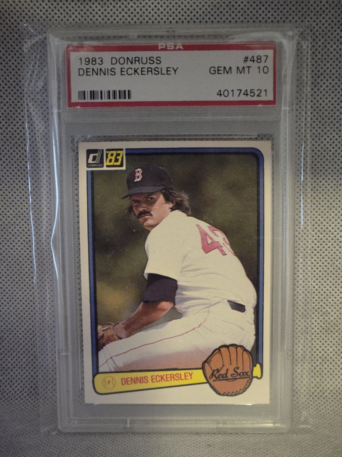 1983 DONRUSS #487 DENNIS ECKERSLEY RED SOX HOF PSA 10