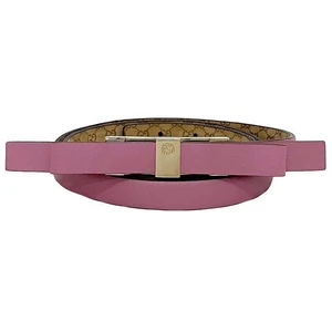 Gucci Ceinture Taille Rose Enclenchée 282247 Ec 20158 Ruban Cuir Gp Occasion