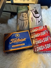 Titleist Golf Balls + Noodle Golf Balls + 2 Medium Gloves