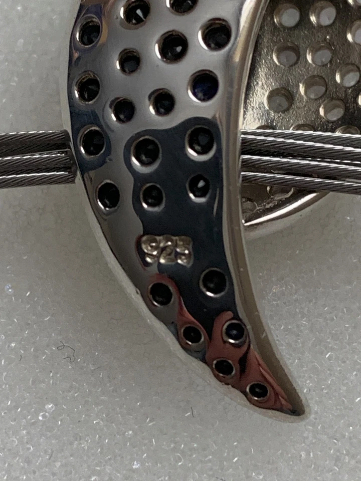 Gleiter aus Silber 925 mit Steinbesatz, dazu passender Halsreif - Bild 4 von 4