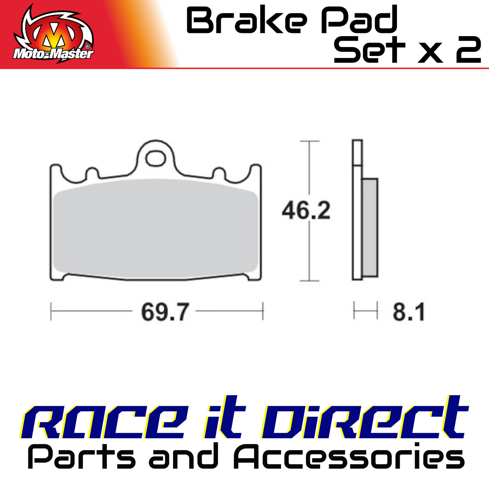 Brake Pads for KAWASAKI VN 2000 2004-2007 Front Sinter MotoMaster
