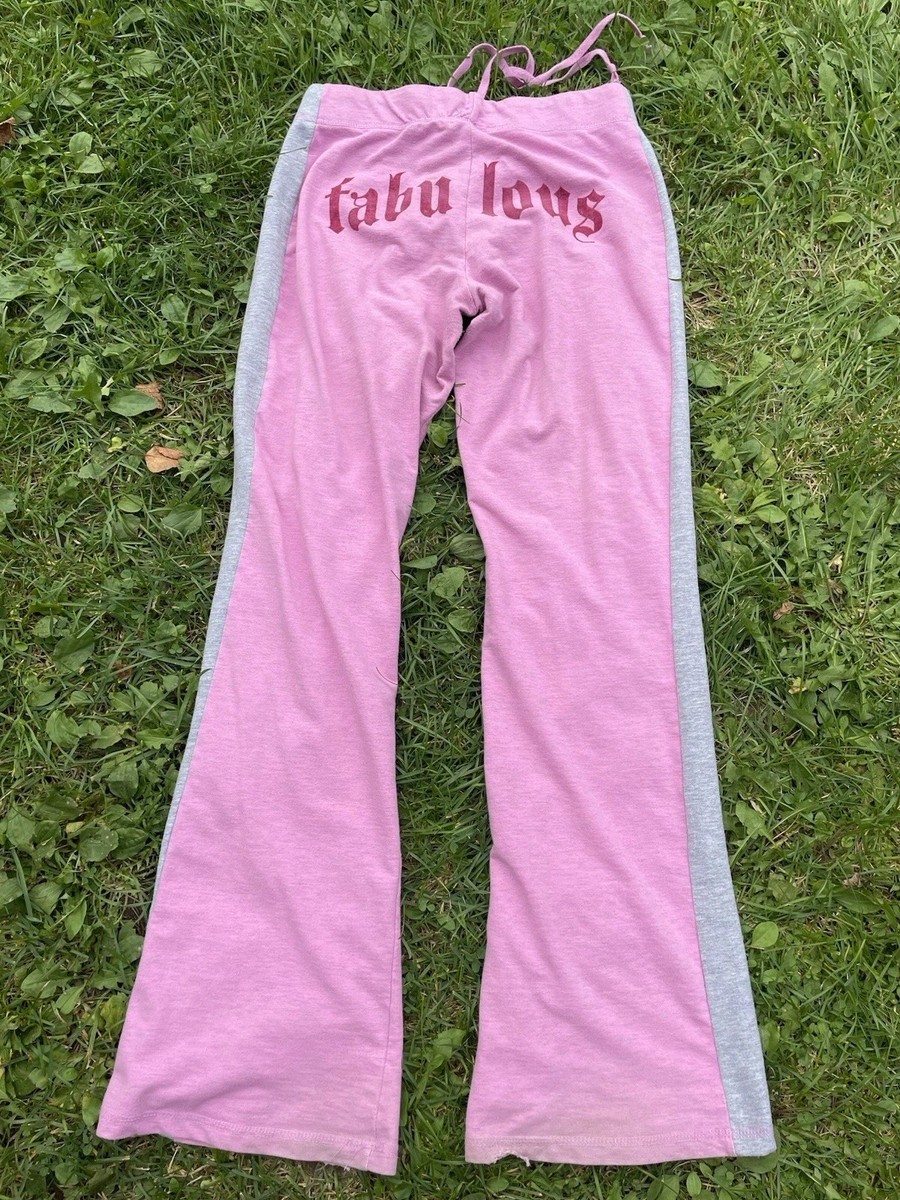 Vintage 2004 Betty Boop Sweat Pants Pink Miss Fabulous Drawstring