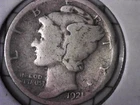 1921 Mercury Dime - KEY DATE - *** LOW MINTAGE***