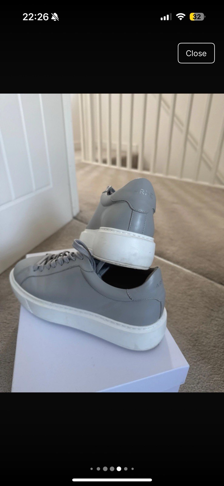 Men’s Arne Essential Leather In Grey Size 9 UK image 7