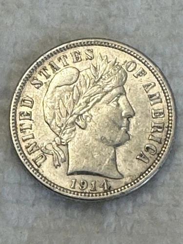 1914 Barber One Dime (UNC)
