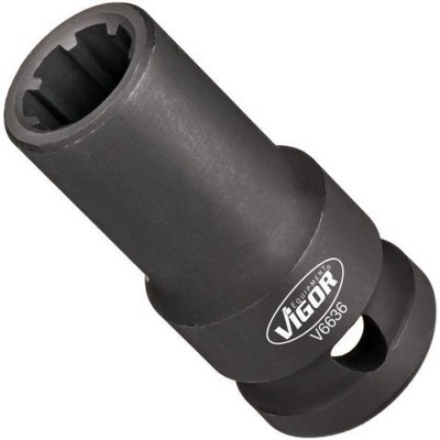 VIGOR Steckschlüsseleinsatz 1/2 Zoll 12,5 mm 4kt hohl Rillenprofil 14 mm V6636