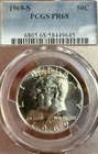 1969-S Kennedy Half Dollar PCGS PR68 Proof Silver 50C